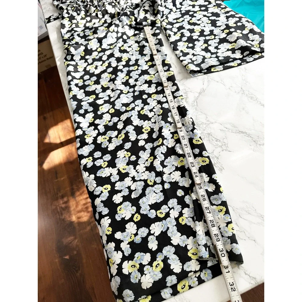 Ann Taylor Sleeveless Floral Self Tie Belt Halter Jumpsuit Women's Size 14